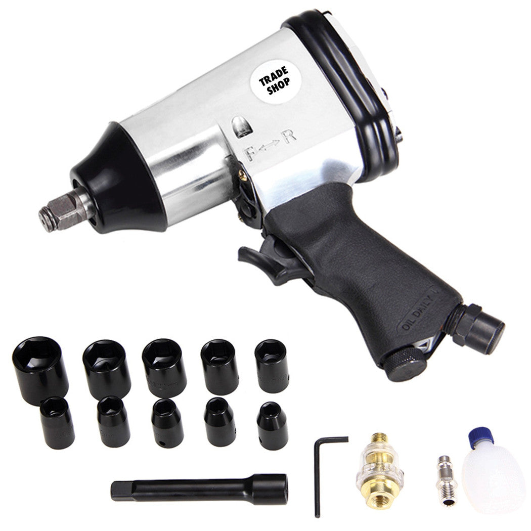 1/2 destornillador neumático de aire con maleta y arbustos desenrosque los pernos de la pistola