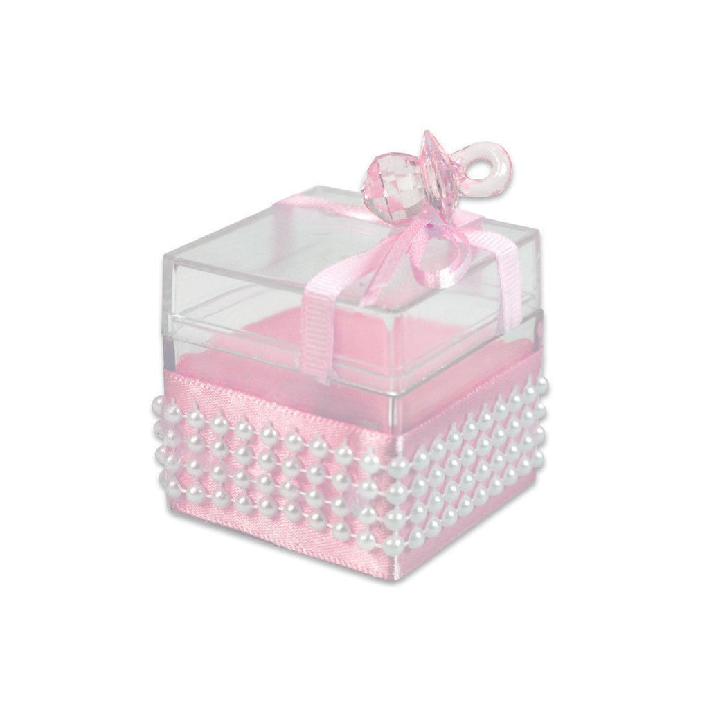 12 Caja puerta confeti boda favores bautismo bautismo rosa pequeño rosa