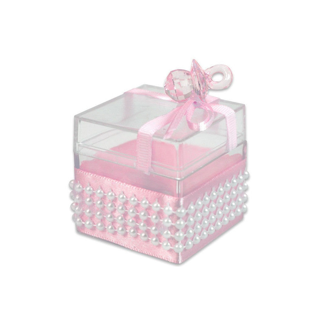 12 Caja puerta confeti boda favores bautismo bautismo rosa pequeño rosa