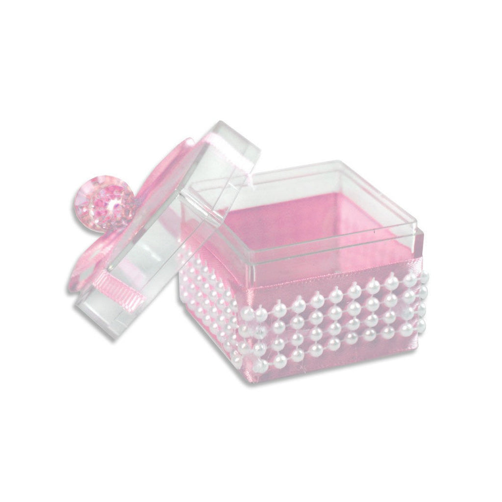 12 Caja puerta confeti boda favores bautismo bautismo rosa pequeño rosa