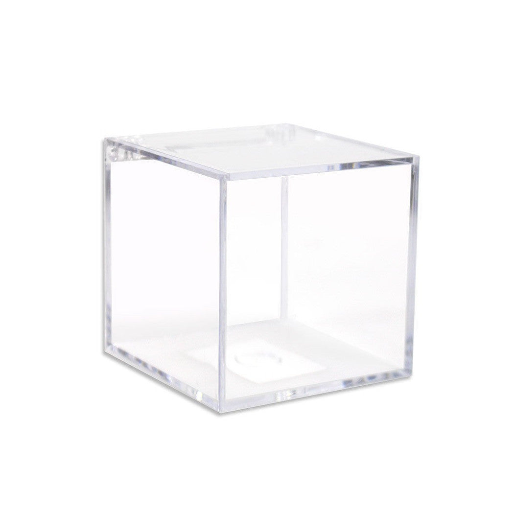12 cajas Cajas de cubo Plexiglás 5x5 Puerta transparente Confetti Favores de boda
