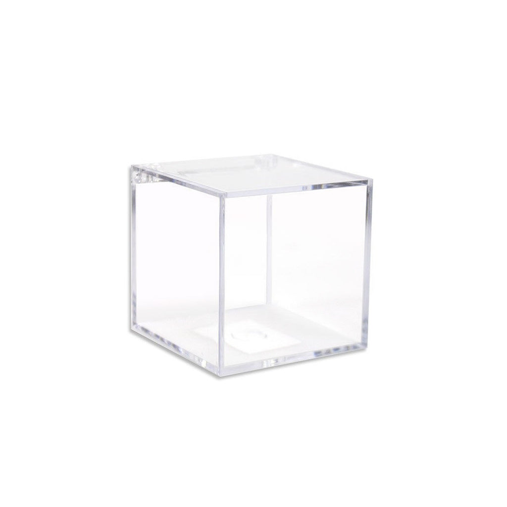 12 cajas Cajas de cubo Plexiglás 5x5 Puerta transparente Confetti Favores de boda