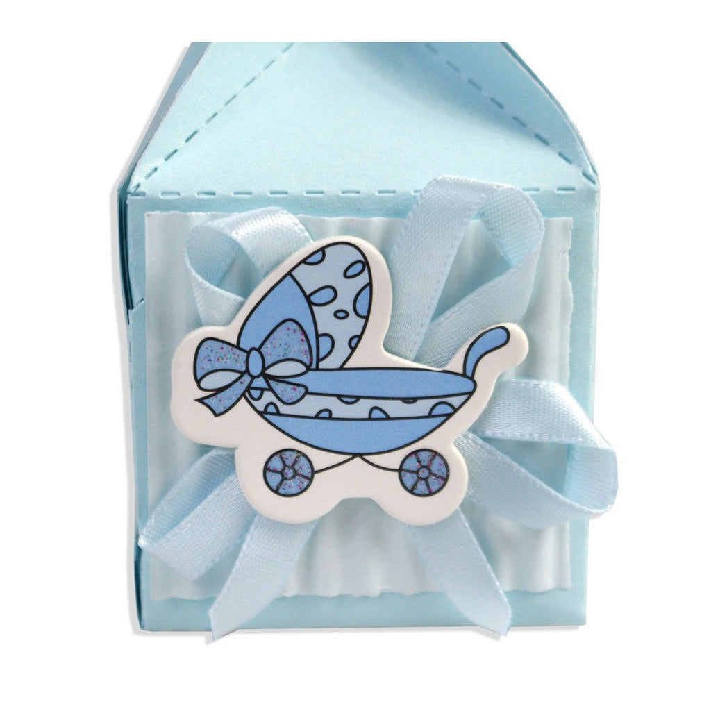 12 cajas capturadas puerta bautismo bautismo azul bebé boda favores