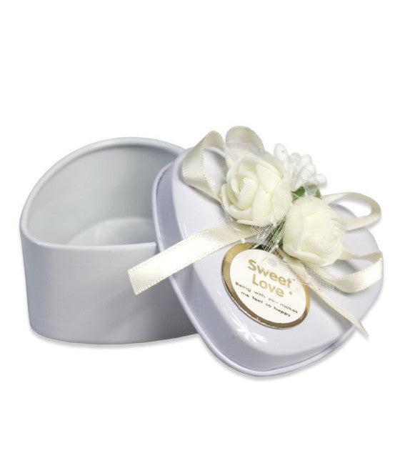 12 cajas de la caja del titular del titular en la tela Favores de boda de boda