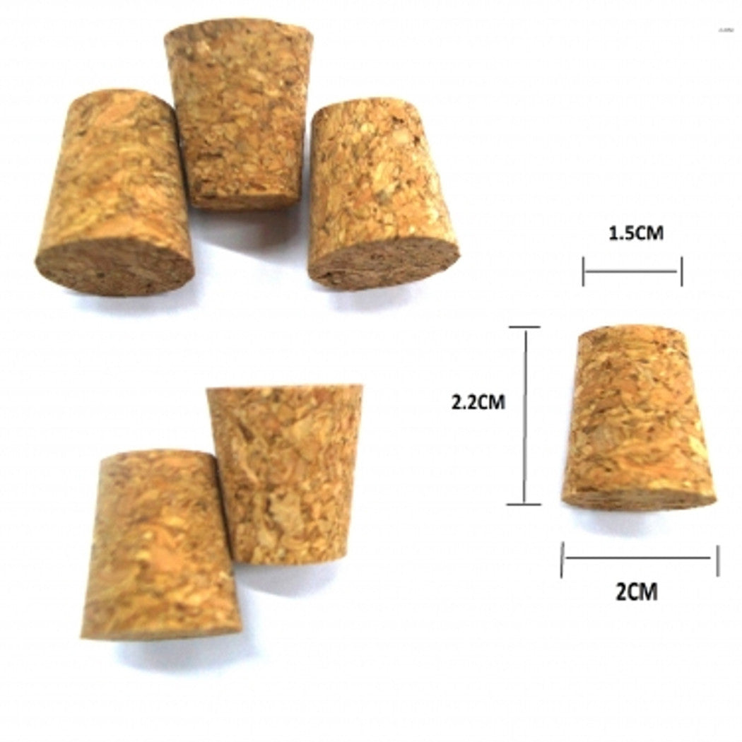 12 tapas de corcho H 2cm cónico cónico para botella de botella de vino de licor