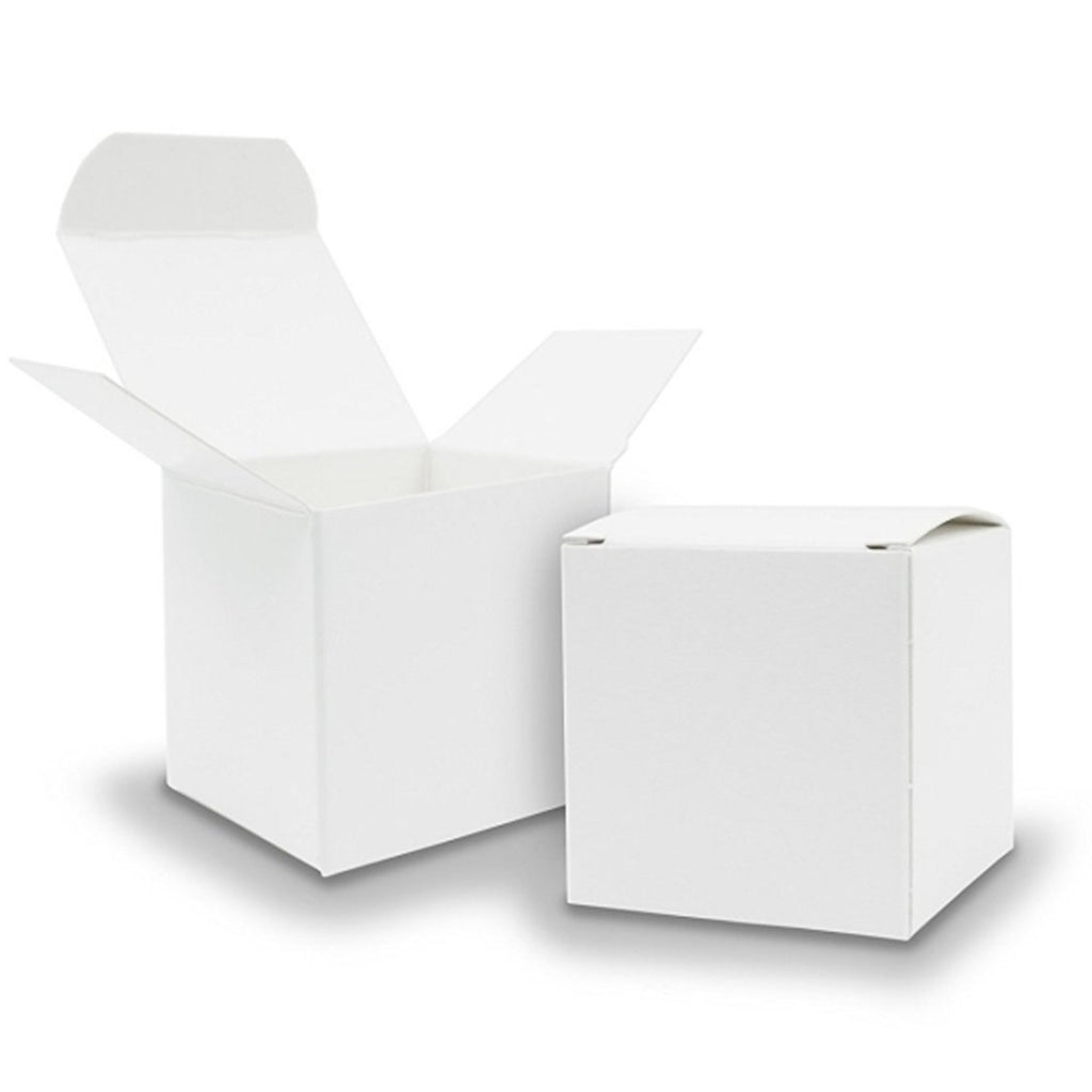 15 Favor White Cube Cube Papel Brillante Tarjeta Magos Wizardings Bautismo