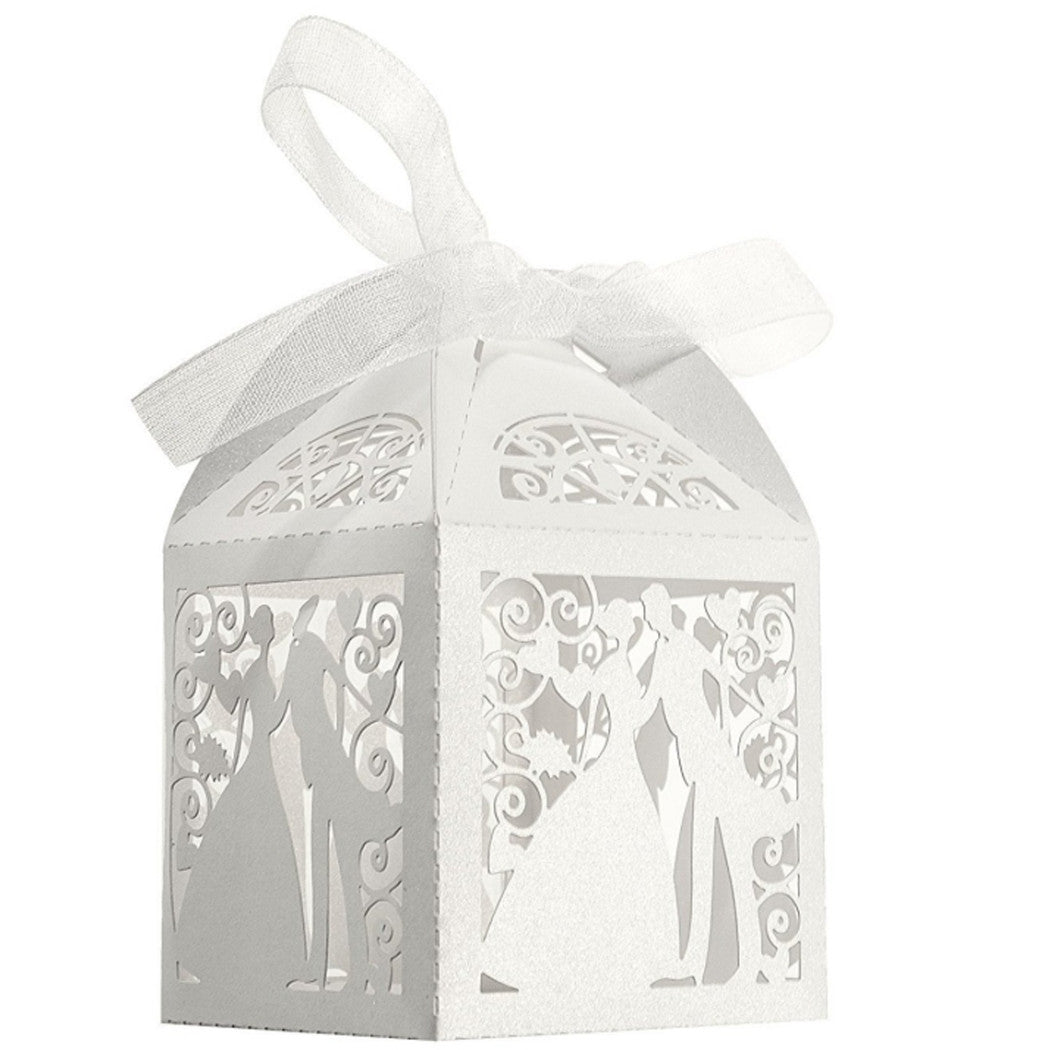 15 favores de boda Caja de marfil CRUPOS DE CUBO CUBO Holder Holder Matrimon