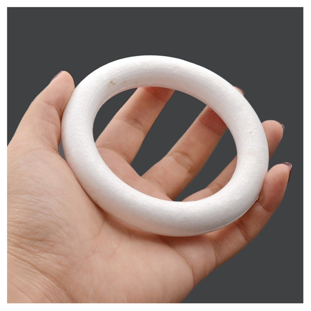 2 Anillos Círculos de poliestireno 19cm Decoraciones navideñas blancas Decoraciones de Navidad