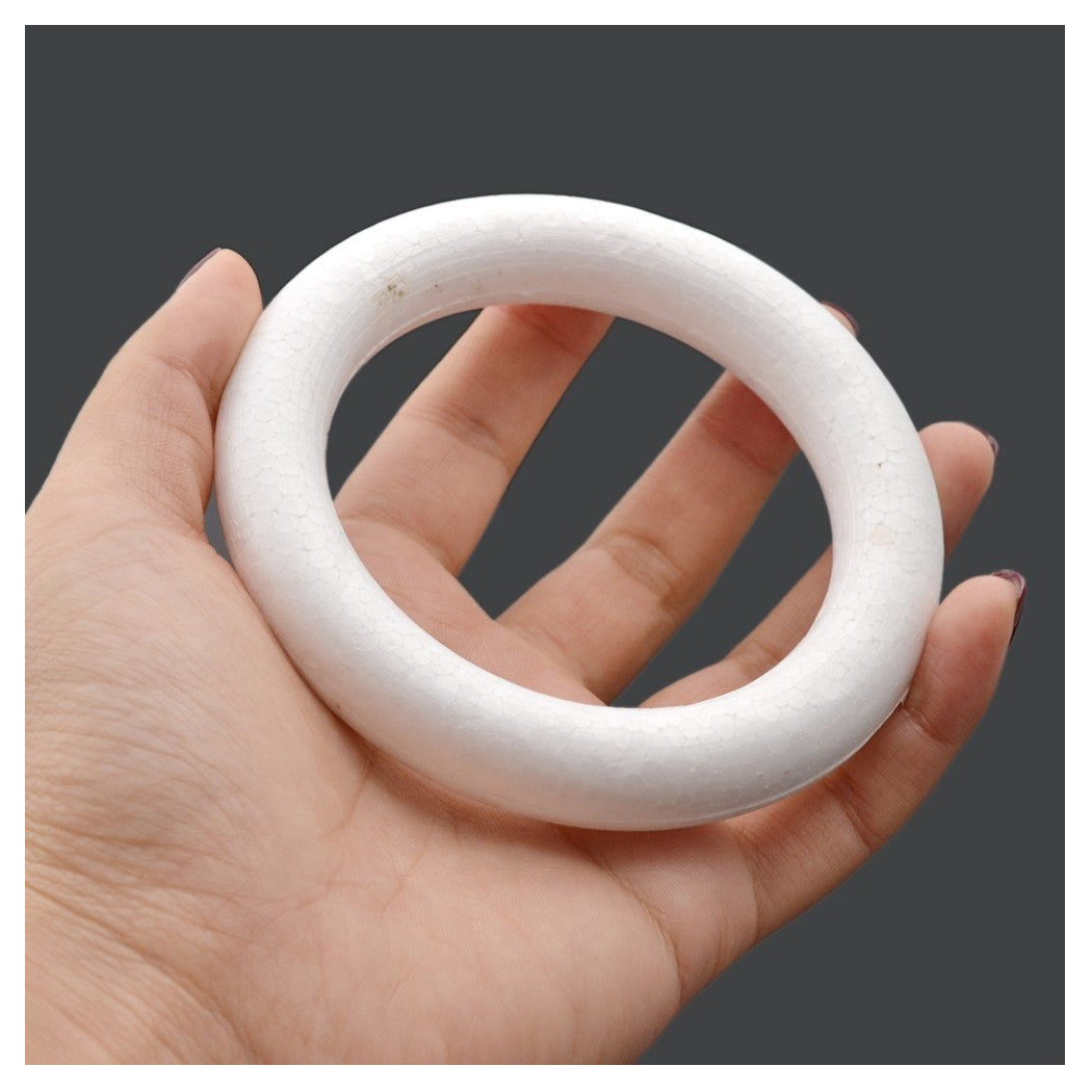 2 Anillos Círculos de poliestireno 19cm Decoraciones navideñas blancas Decoraciones de Navidad