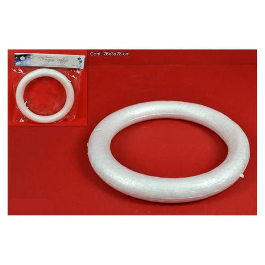 2 Anillos Círculos de poliestireno 19cm Decoraciones navideñas blancas Decoraciones de Navidad