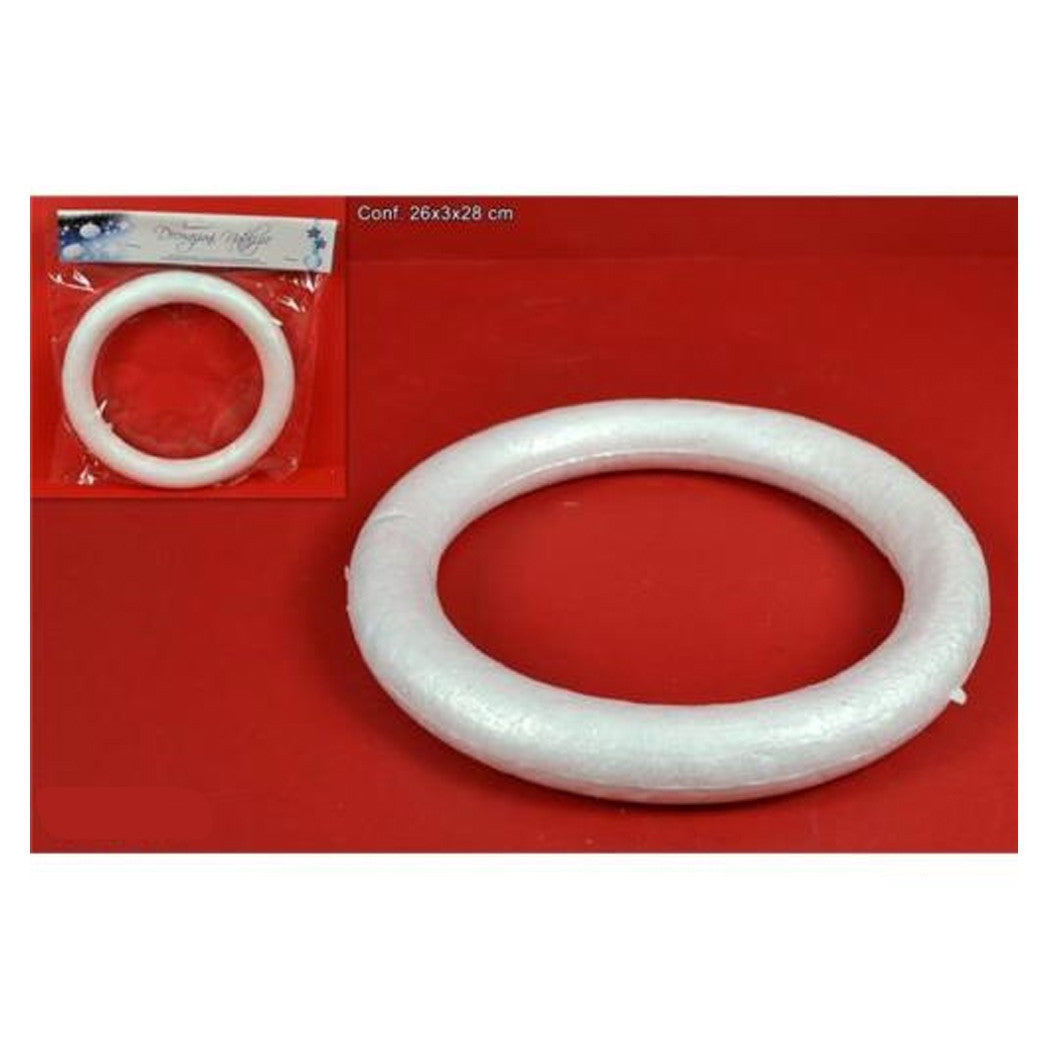 2 Anillos Círculos de poliestireno 19cm Decoraciones navideñas blancas Decoraciones de Navidad