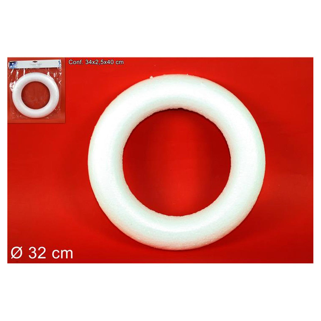 2 anillos Círculos de poliestireno 32 cm Decoraciones navideñas blancas Decoraciones de Navidad