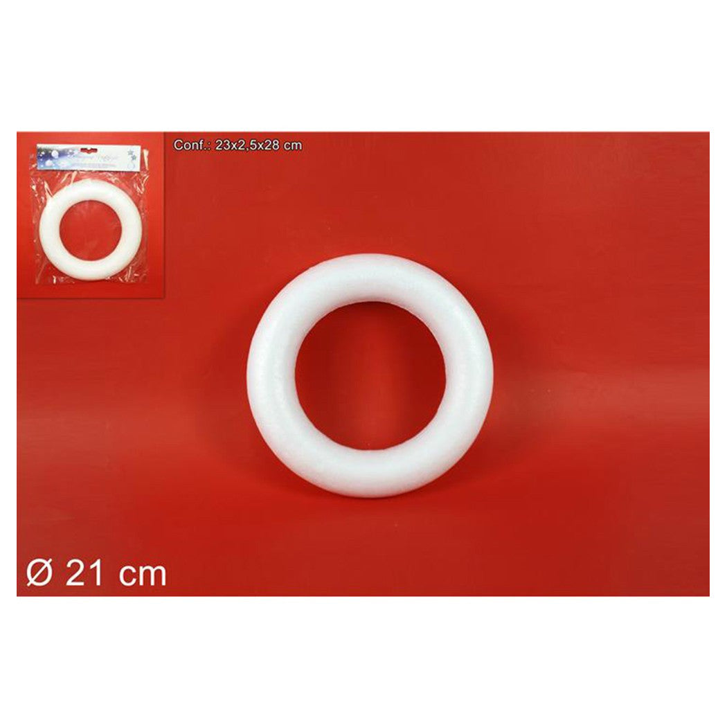 2 Anillos Círculos de Polystirene 21 cm Decoraciones navideñas blancas Decoraciones de Navidad