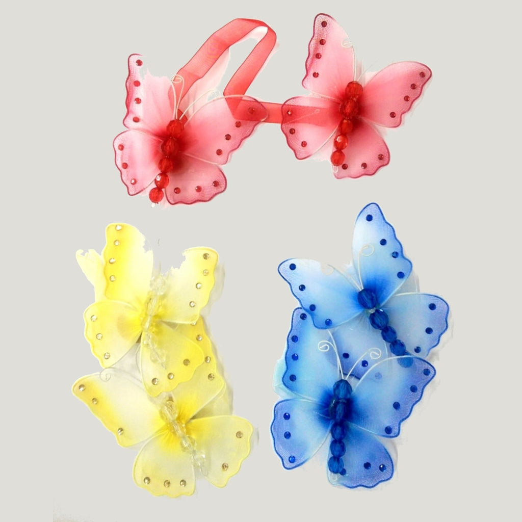 2 imanes imán de mariposa tela tejido brillo Rhinestone tiendas de campaña Tienda