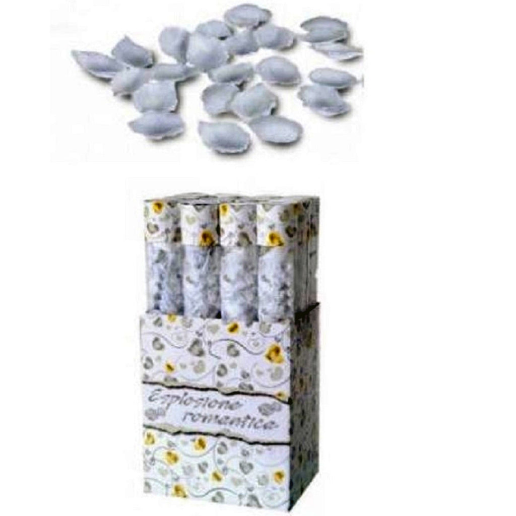 2 tubos de pétalos de tiro blanco Rose 60 cm promesa de vacaciones con esposos de novia