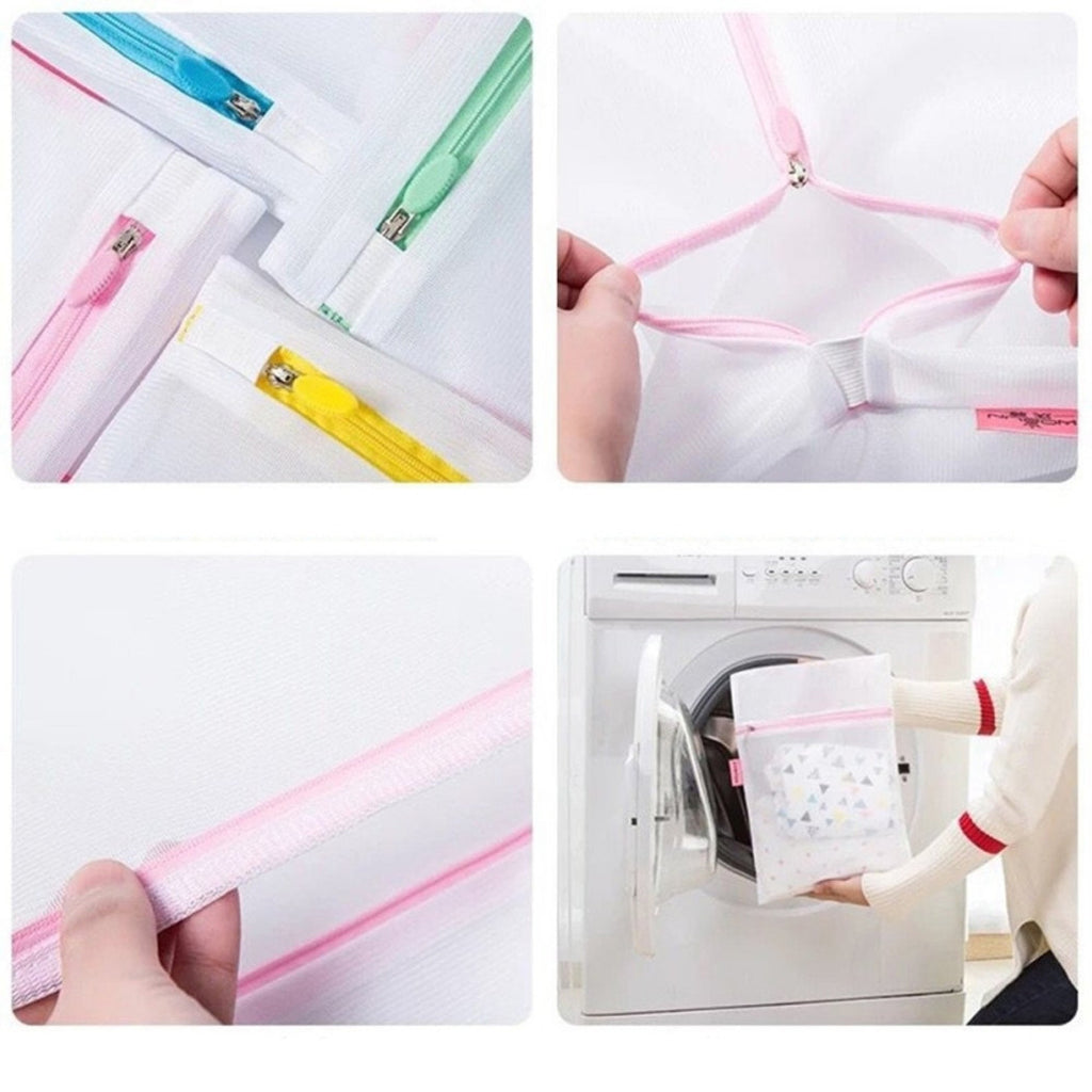 3 bolsa de red con cremallera con cremallera 40x50 cm Proteger prendas de lava ropa delicada
