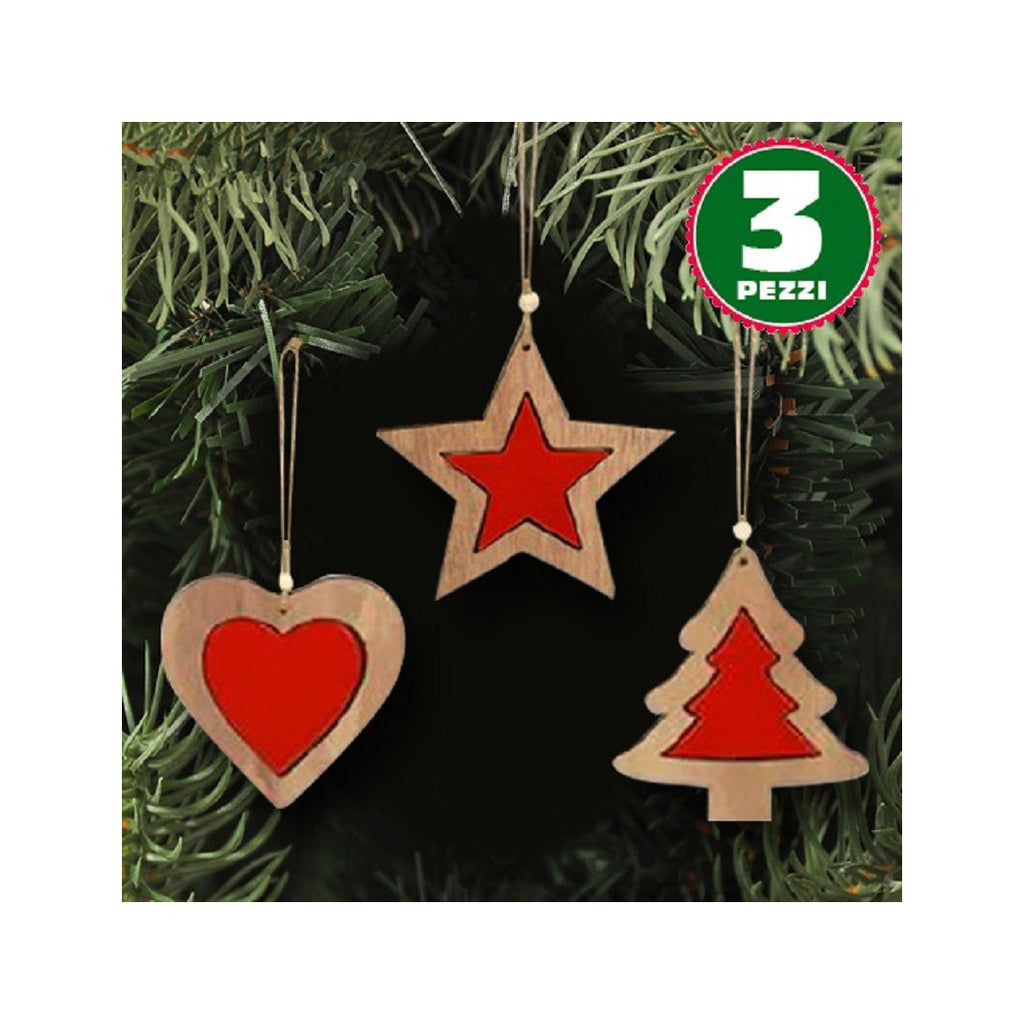 3 Perchas Navidad Navidad Estrella Árbol Rojo corazón Decoraciones