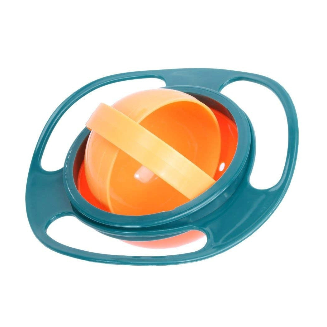 360 ° Plano giroscopio cuenco plástico cena bebe-a prueba de bebé