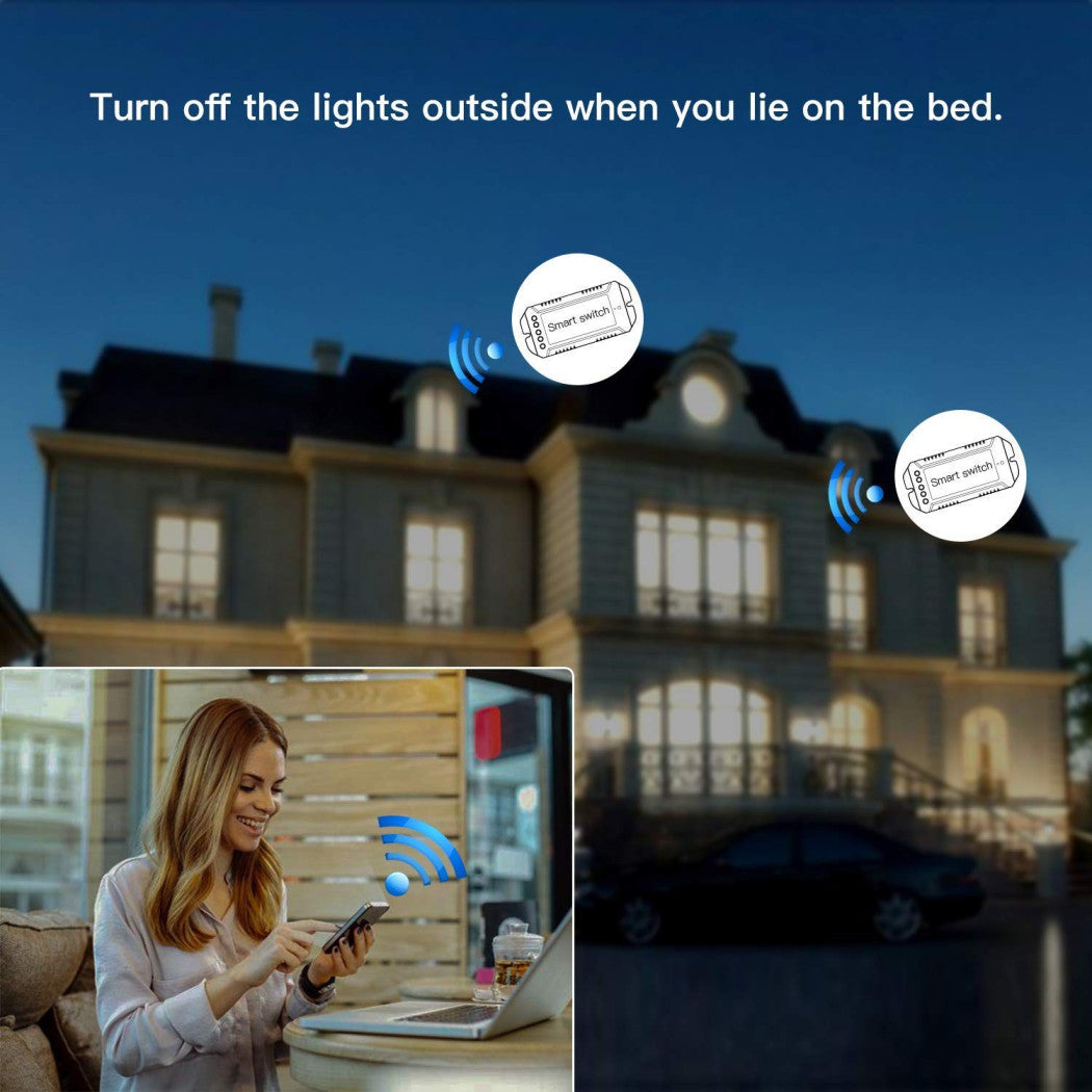 3CH RF 433 MHZ Interruptor WiFi Interruptor inteligente 3 Modos de trabajo Automatización de la casa de pandillas