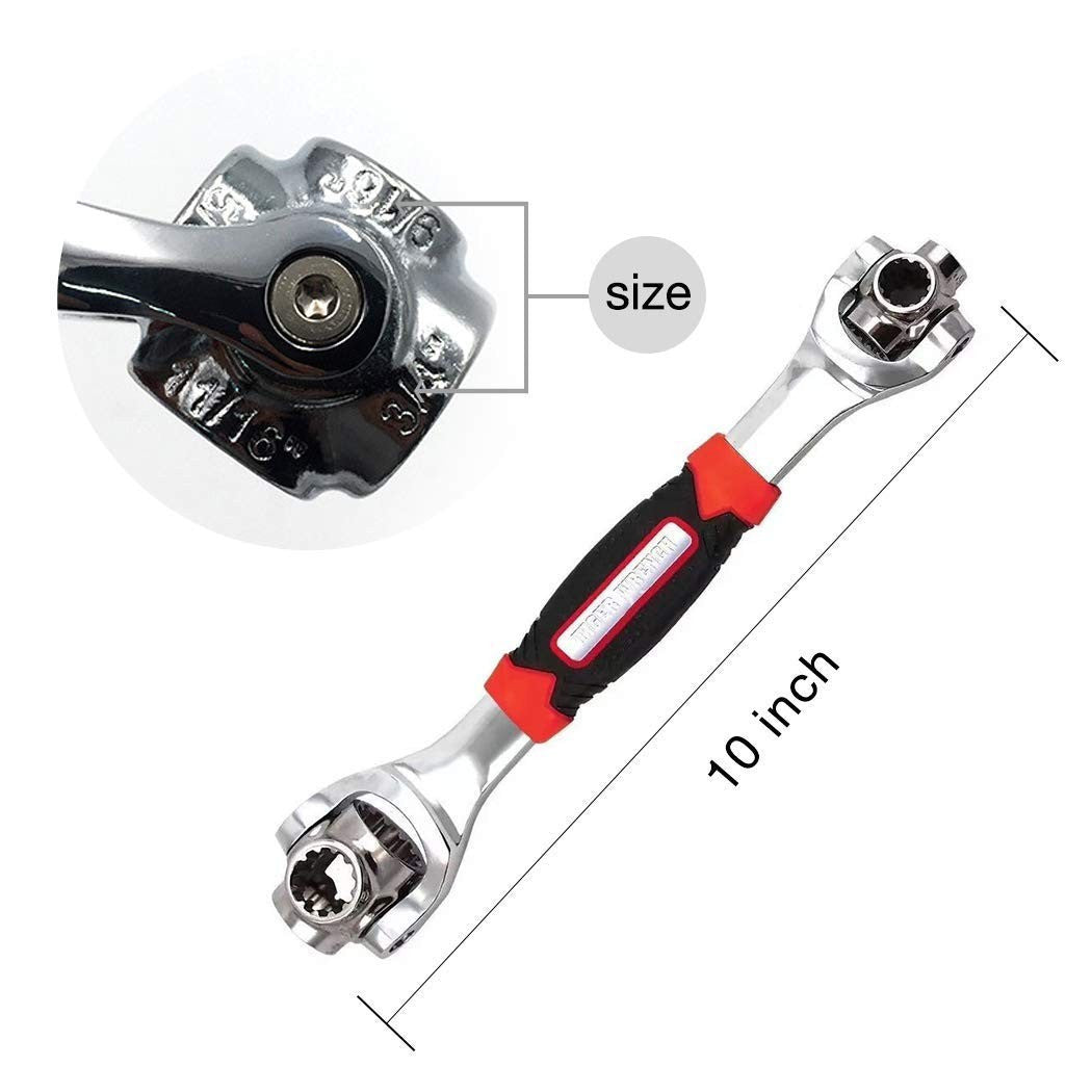 48 en 1 Multifunción universal Tecla Rincón de trinquete de hasta 45 ° Rueda 360
