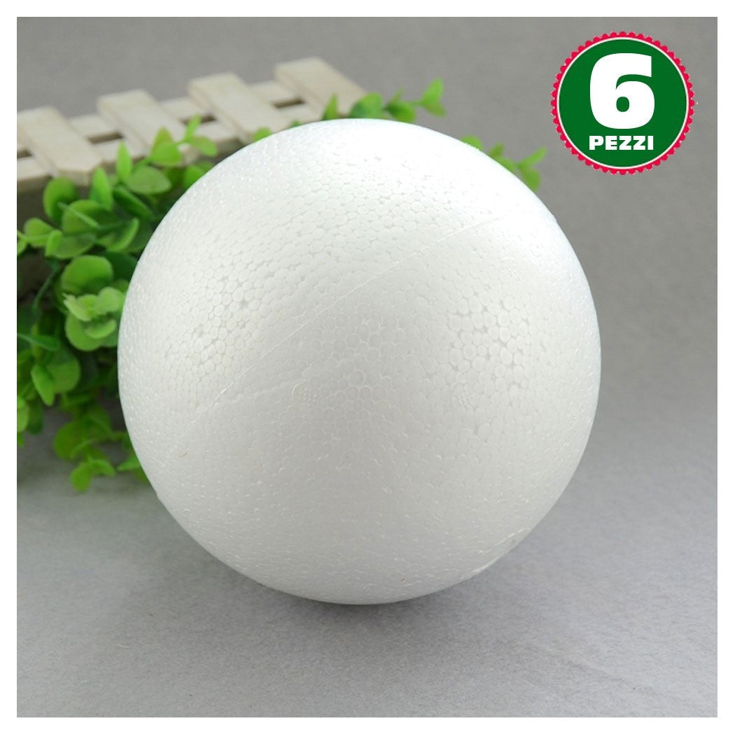 6 ESFERES BOLAS DE POLICITRENO Diámetro 12 cm Decoración navideña decoupage