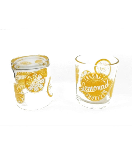 Set 6 gafas naranja en un vaso de mesa lavable lavaplatos