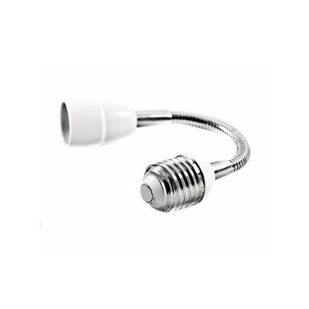 Adaptador de prolongación flexible 20 cm Bulb E27 A E14 Reductor Soporte de lámpara