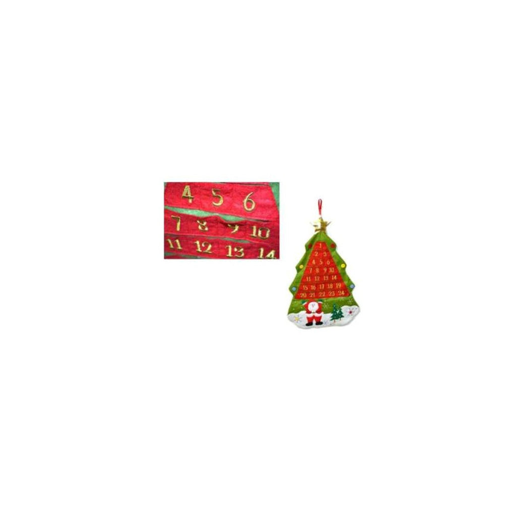 Advent calendar christmas tree felt numbers pockets Christmas decorations