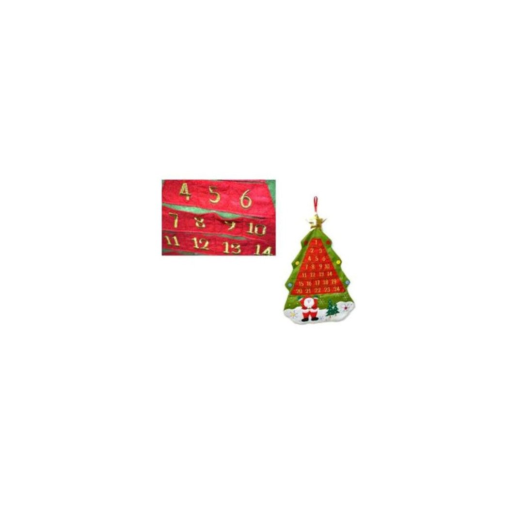 Advent calendar christmas tree felt numbers pockets Christmas decorations