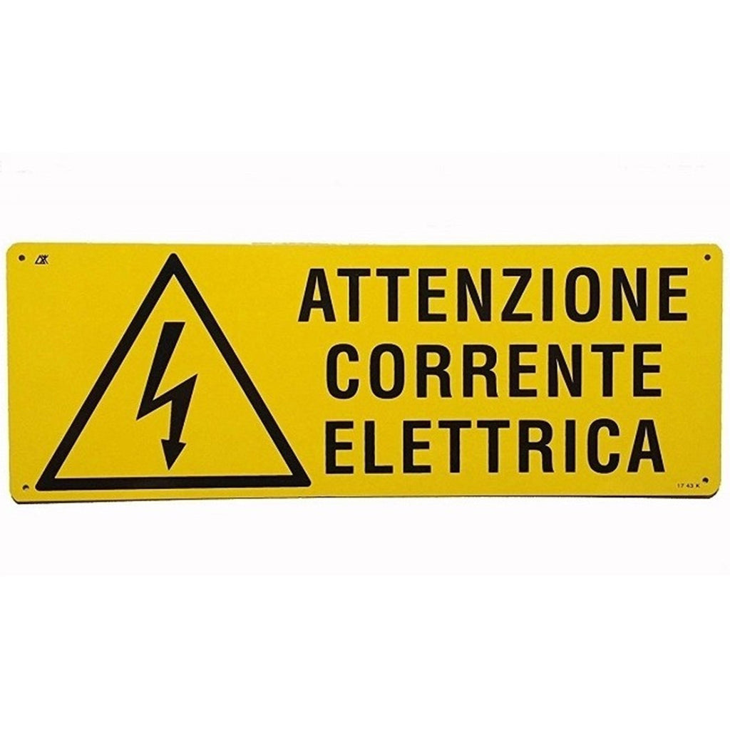 Advertencia de seguridad de señal de corriente eléctrica de atención