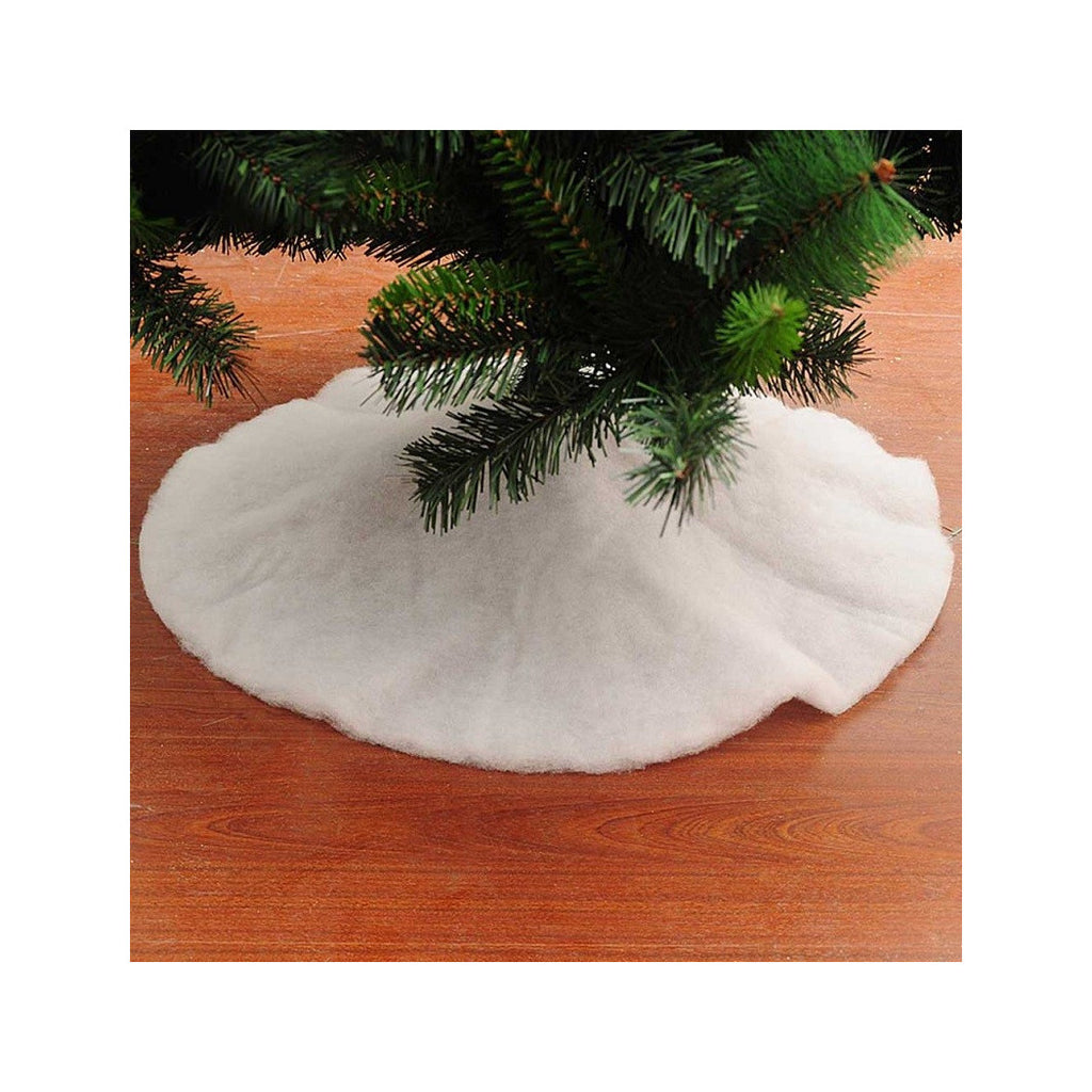 Alfombra para árbol de Navidad Diámetro de esponja blanco 90 cm decoraciones de navidad