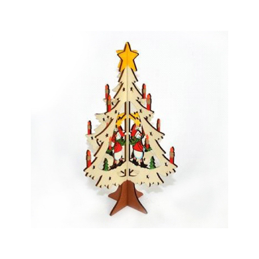 Árbol en madera entrelazado con carácter navideño decoraciones navideñas
