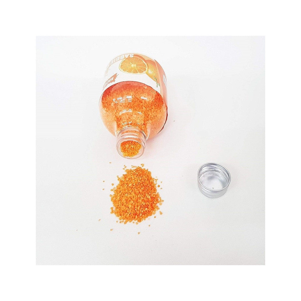 Arena con perfume decorativo granular 350 g de flores de la pieza de la naranja naranja