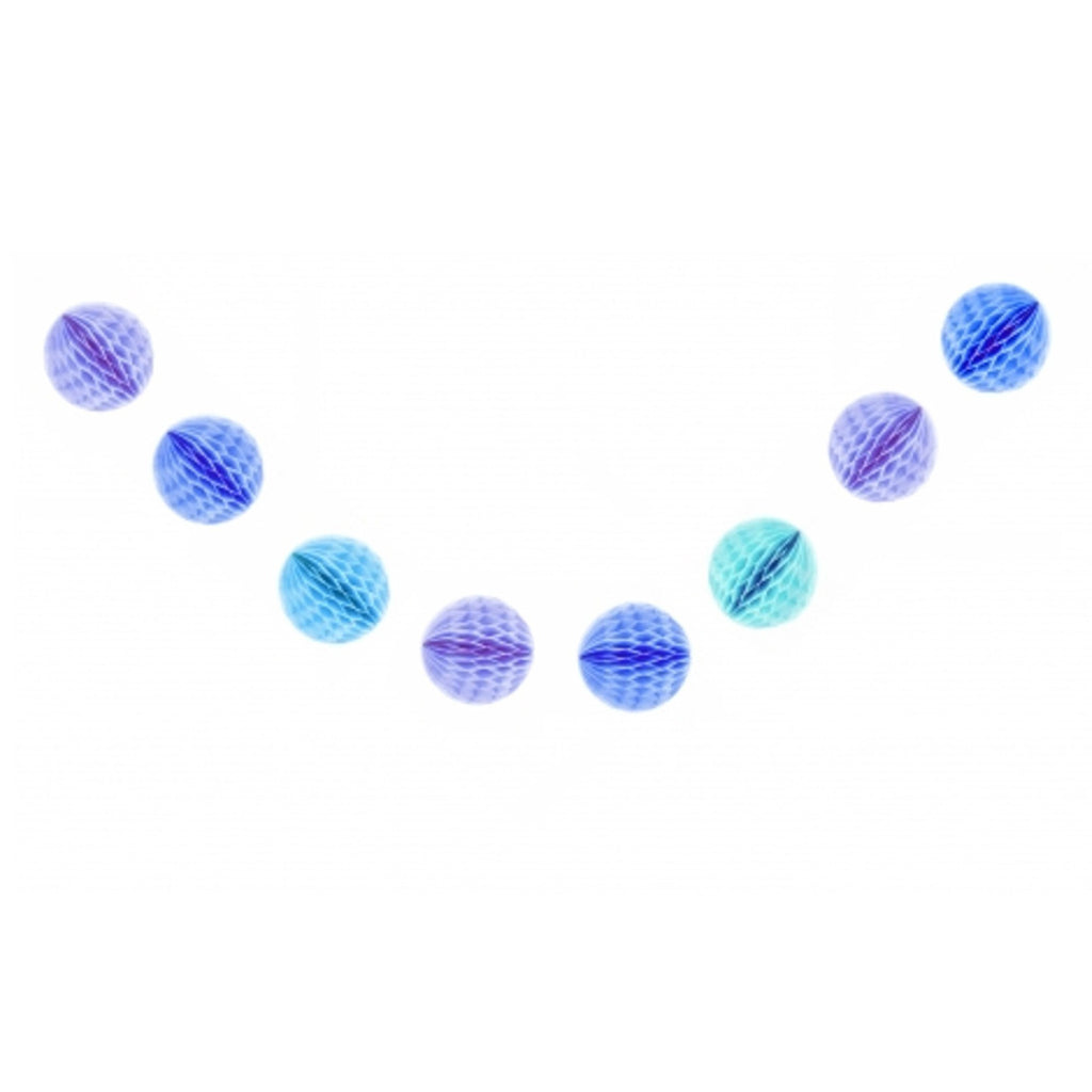 Azul Polka Dots 8 Esferas Esfera 12cmx2m Nido redondo Bee Guirlandes Cumpleaños