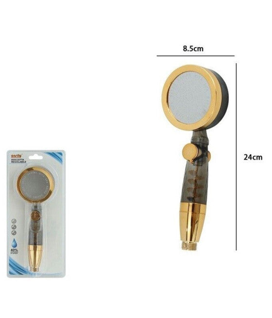 Cabeza de ducha redonda de 10 '' efecto lluvia de baño ducha de cromo delgada