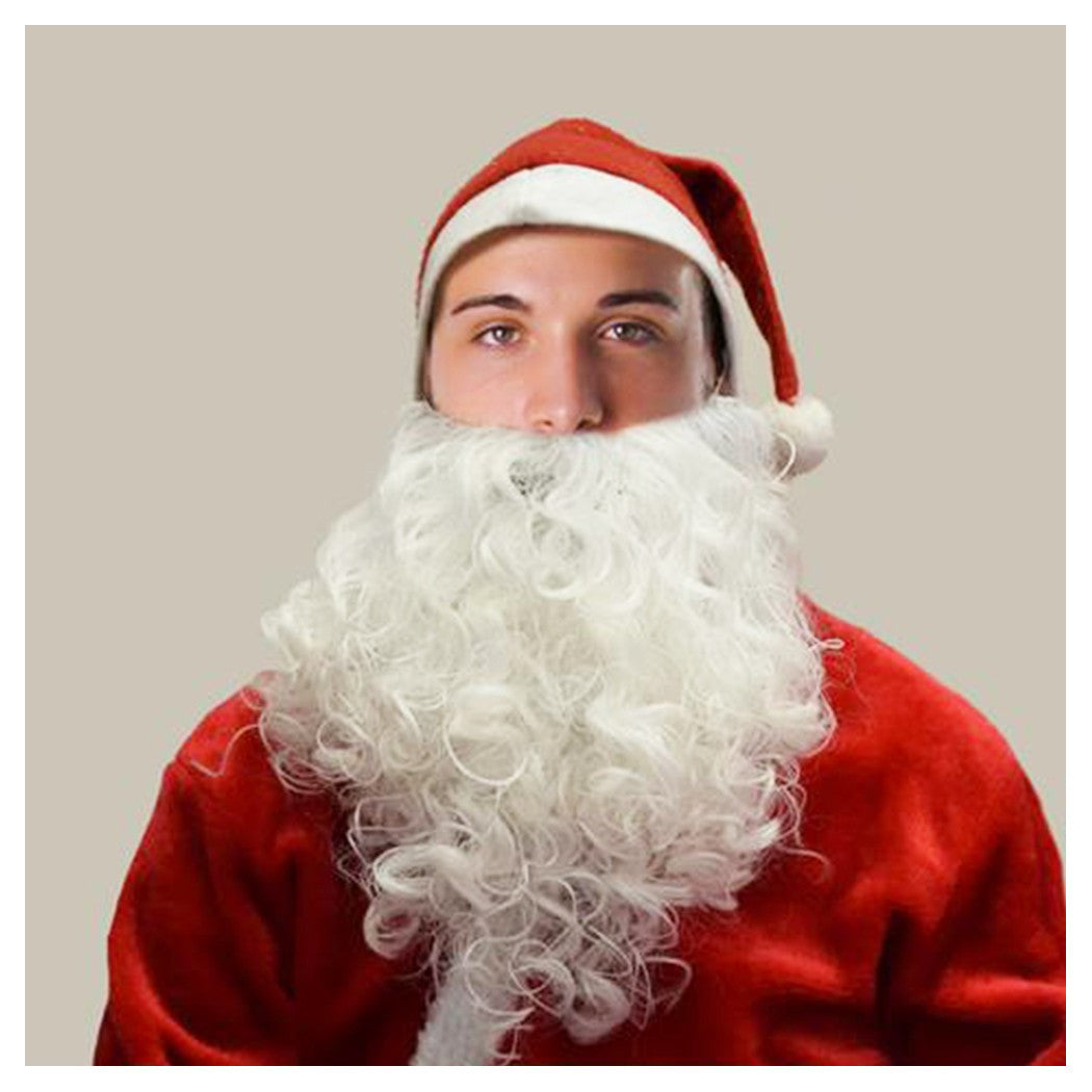 Barba blanca Santa Claus Traje accesorio realista Santa Claus Un tamaño