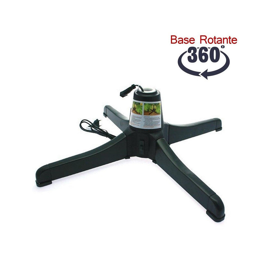 Base giratoria para árboles de Navidad con conexión de luces giratorias de 360 °
