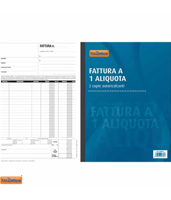 Bloque grande para la factura en 1 Alícuota 2 Copias de puntuación automática 50 módulos A4