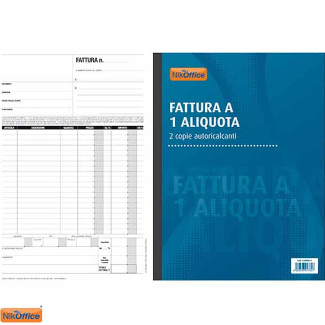 Bloque grande para la factura en 1 Alícuota 2 Copias de puntuación automática 50 módulos A4