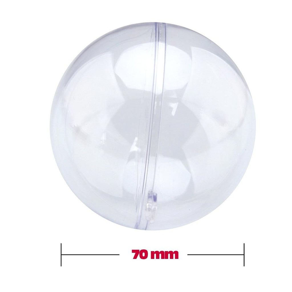 Bolas de Navidad Bolas transparentes que se pueden abrir para llenar la decoración navideña 2pcs 7cm