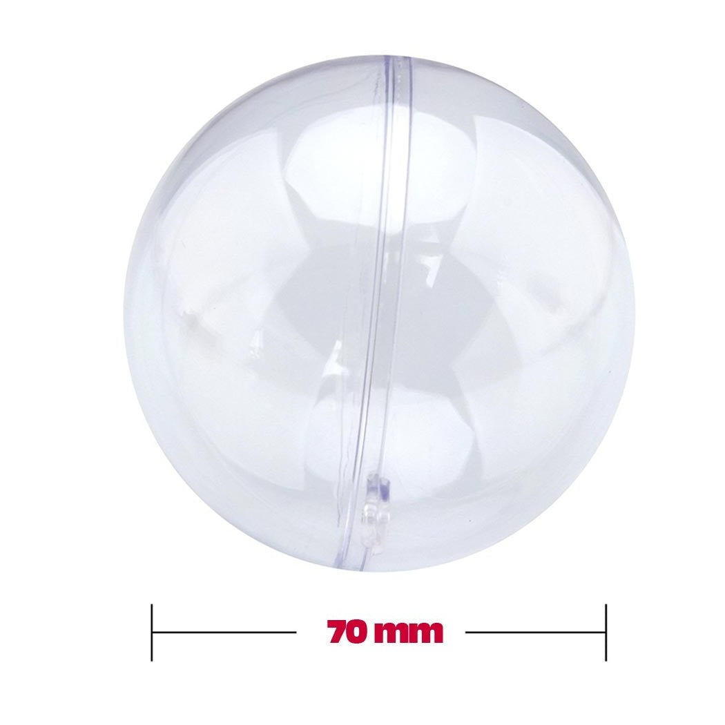Bolas de Navidad Bolas transparentes que se pueden abrir para llenar la decoración navideña 2pcs 7cm