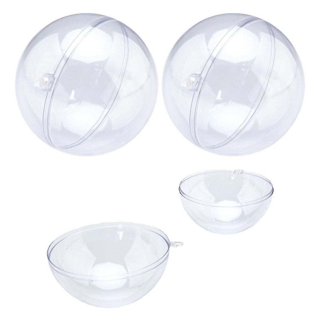 Bolas de Navidad Bolas transparentes que se pueden abrir para llenar la decoración navideña 2pcs 7cm