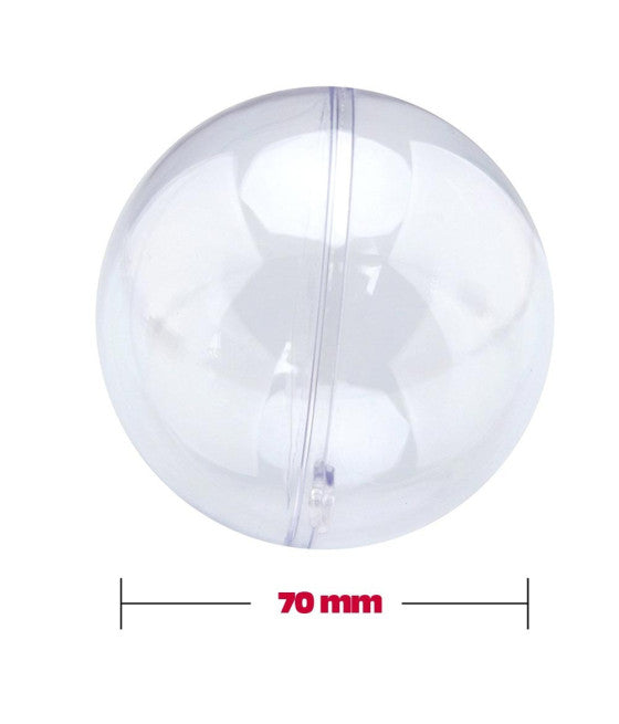 Bolas de Navidad Bolas transparentes que se pueden abrir para llenar la decoración navideña 2pcs 7cm