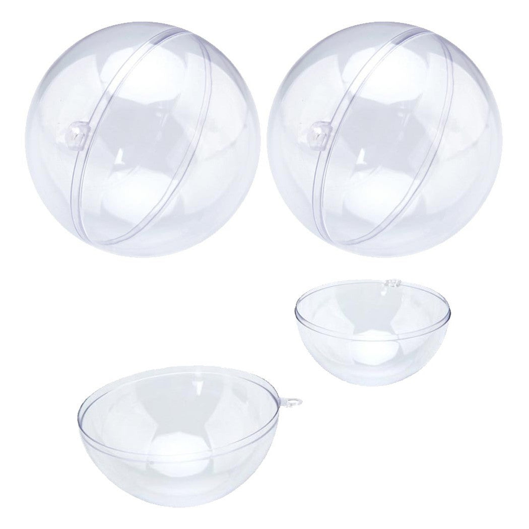 Bolas de Navidad Bolas transparentes que se pueden abrir para llenar la decoración navideña 2pcs 8cm