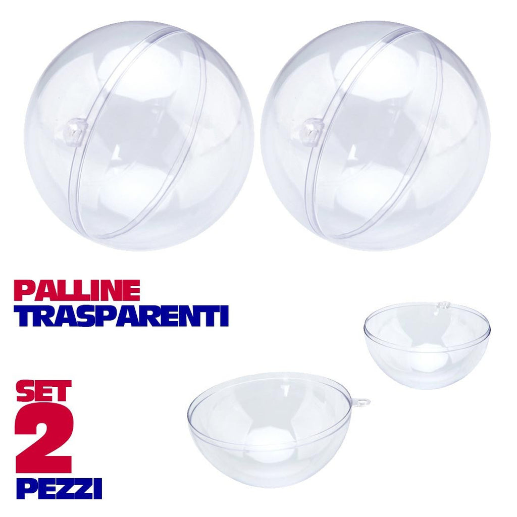 Bolas de Navidad Bolas transparentes que se pueden abrir para llenar la decoración navideña 2pcs 8cm