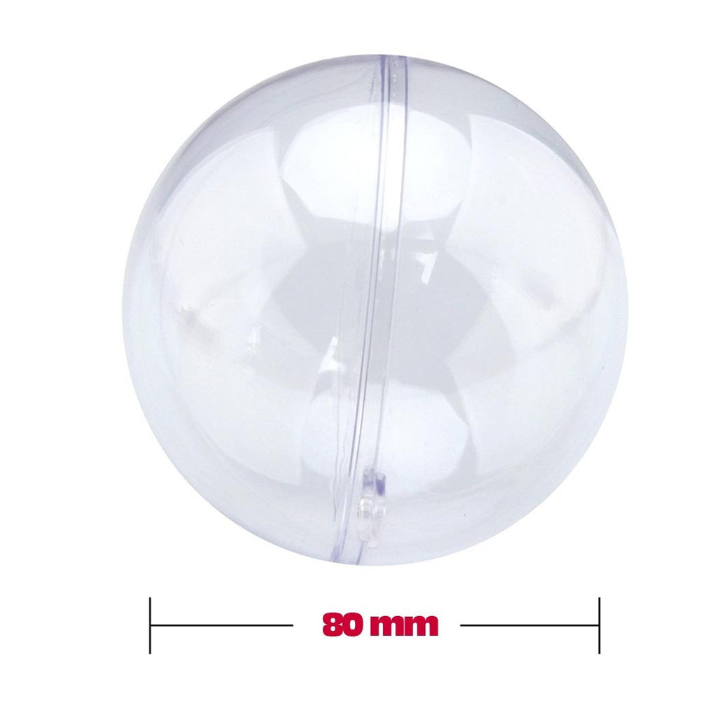 Bolas de Navidad Bolas transparentes que se pueden abrir para llenar la decoración navideña 2pcs 8cm