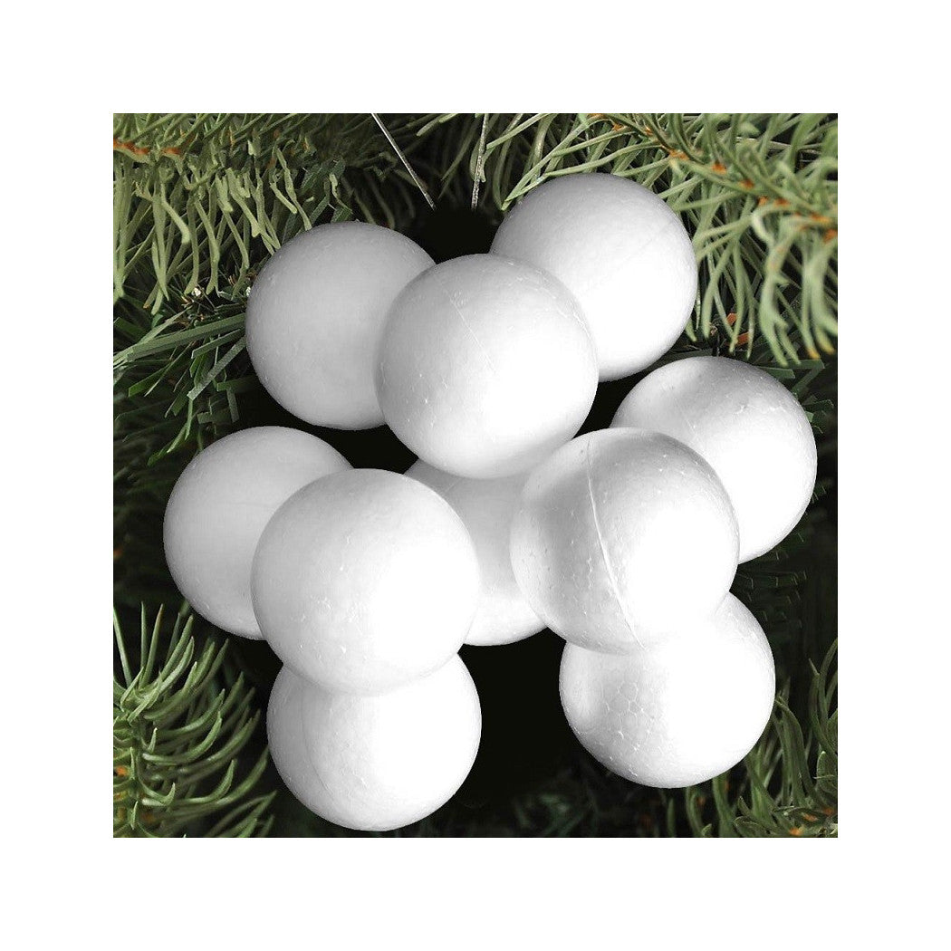 Bolas de poliestireno Paquete de bolas de Navidad de decoraciones de 5 cm decoraciones 100