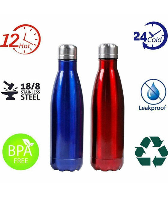 Botella de aluminio de 750 ml Botella de deporte Trabajos de trabajo escolares con mosquetón
