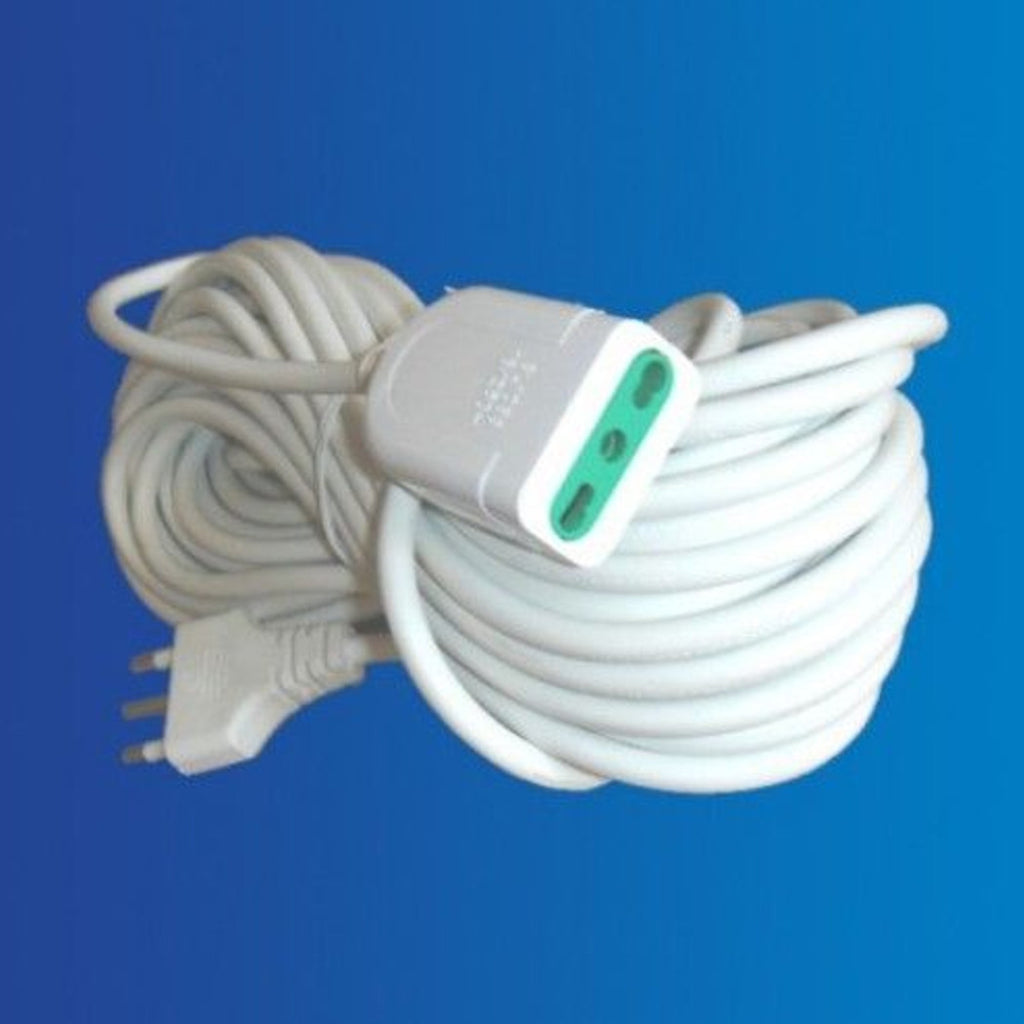 Cable de electricidad de extensión 15 metros 220V Bipasso Italiano Enchufe enchufe