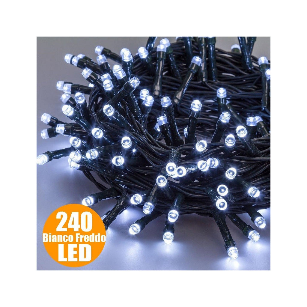 CATENA LUMINOSA LED LUMINOSA METRI 240 LED BLANCO CON DÍAS DE LUZ